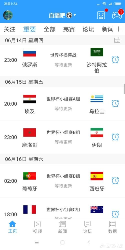 世界杯手机直播平台大全